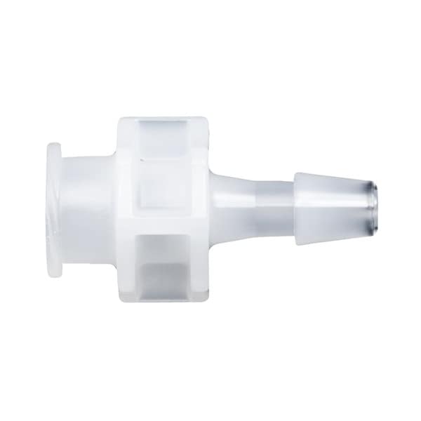 Cole Parmer Luer to Hose Barb Fitting, Straight Adapter, Ntrl Nylon, Cleanroom, Lrg Bore F Luerx1/4in ID; 10PK LBF-4NN-QC - main
